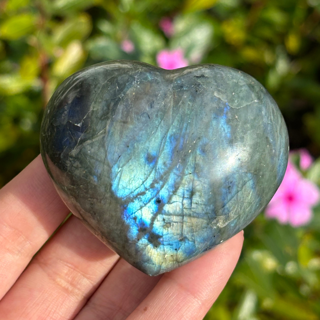 Labradorite Polished Heart