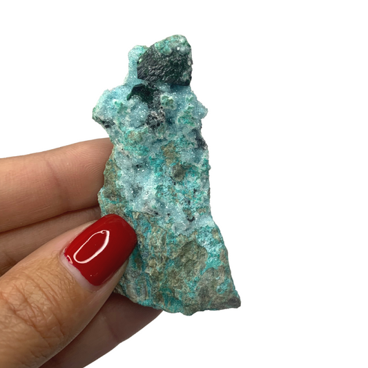 Chrysocolla Drusy with Malachite Specimen