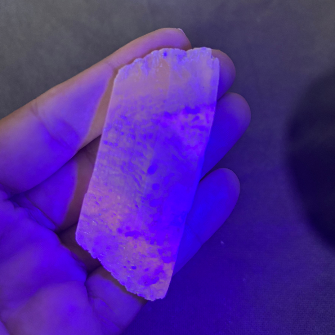 Golden Selenite (UV Reactive) - Morocco
