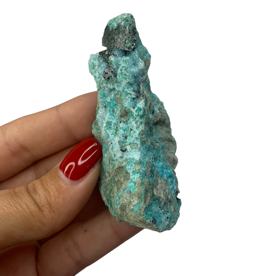 Chrysocolla Drusy with Malachite Specimen