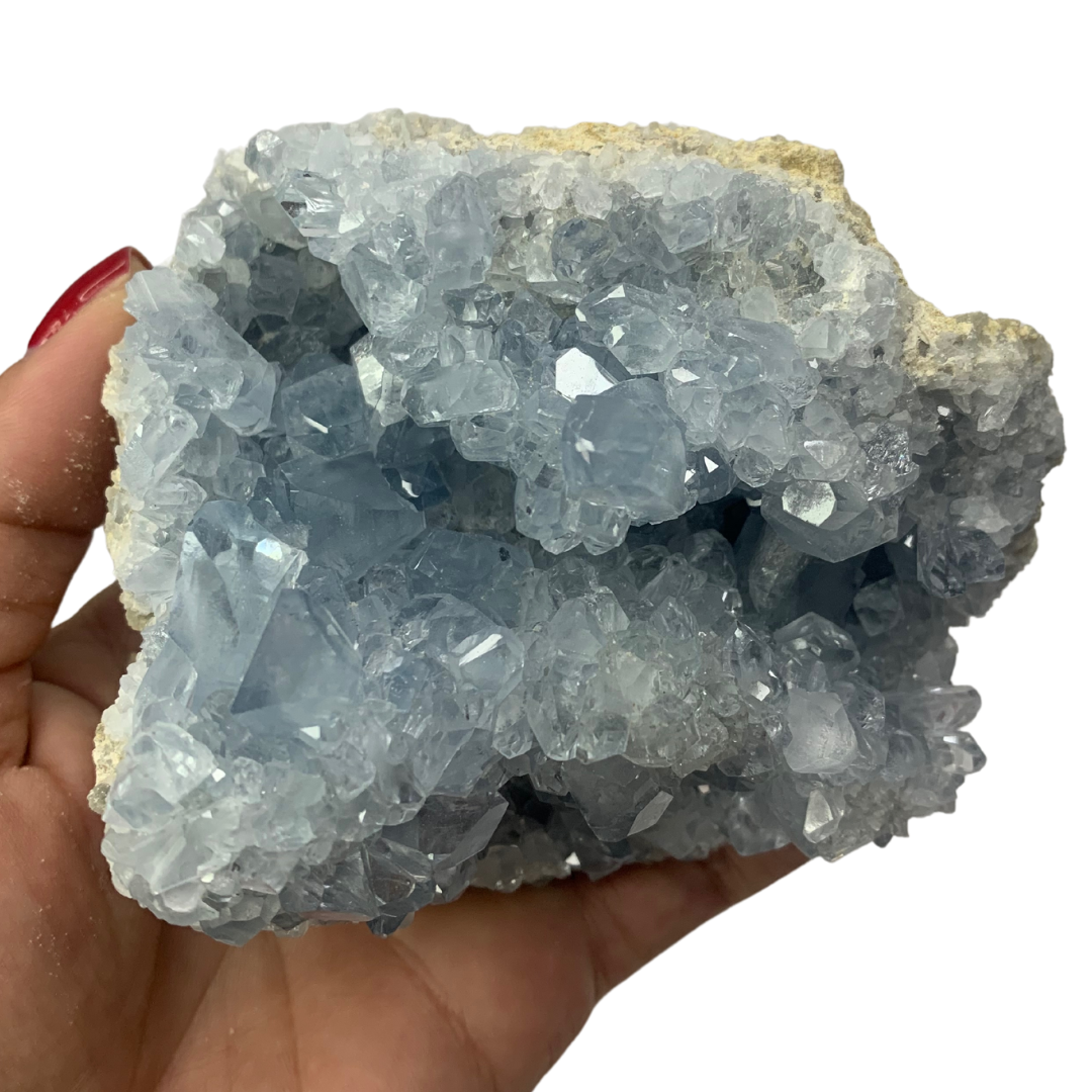 Celestite (aka Celestine) Cluster