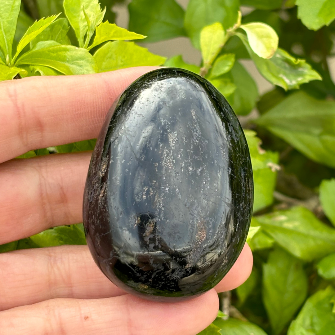 Black Tourmaline Palm Stone