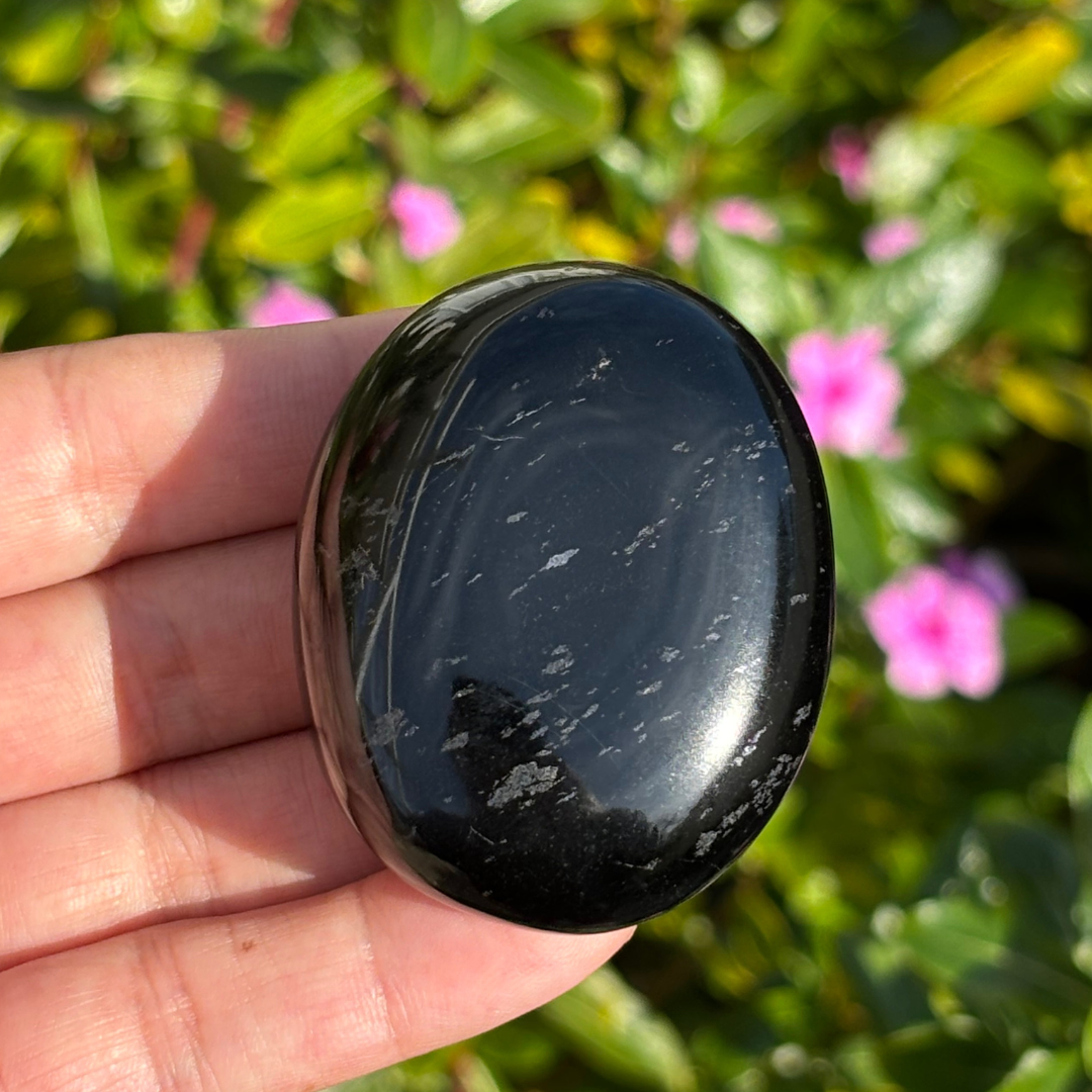 Black Tourmaline Palm Stone