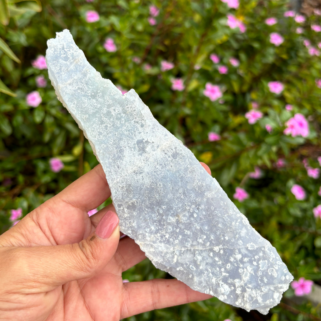 Blue Lace Agate Etched Cluster Specimen