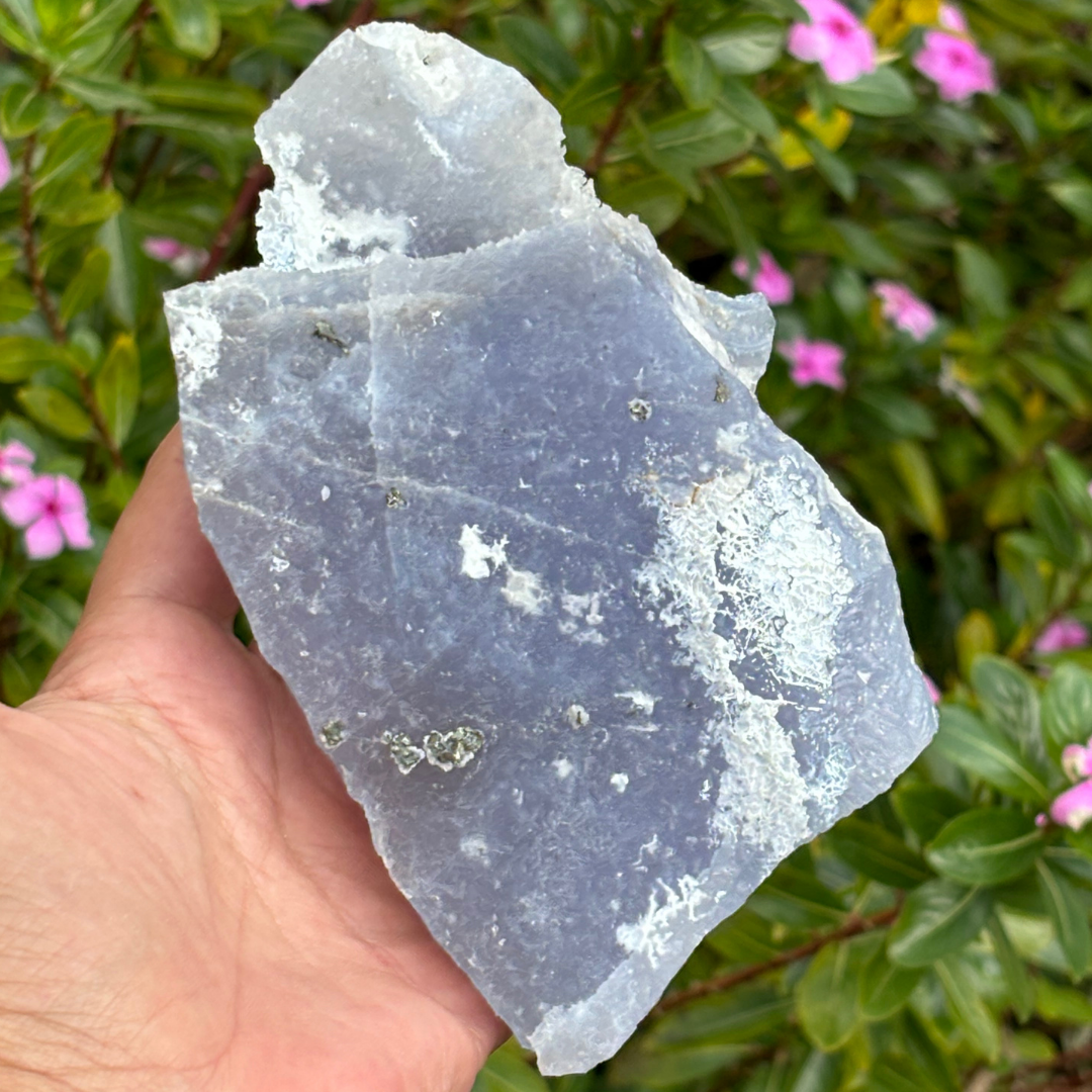 Blue Lace Agate Etched Cluster Specimen
