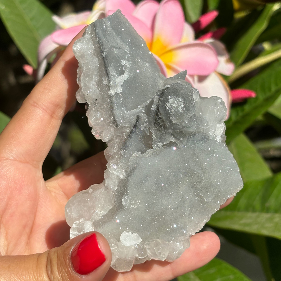 Calcite with Sugar Quartz Specimen A Grade