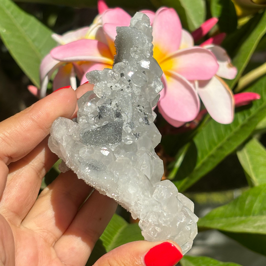 Calcite with Sugar Quartz Specimen A Grade