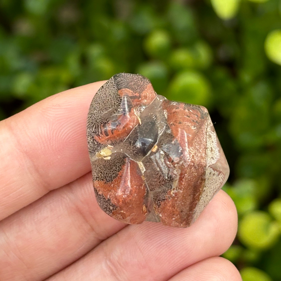 Ishuko Red Hematite Phantom Quartz - Polished