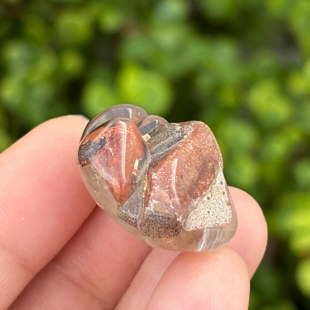Ishuko Red Hematite Phantom Quartz - Polished