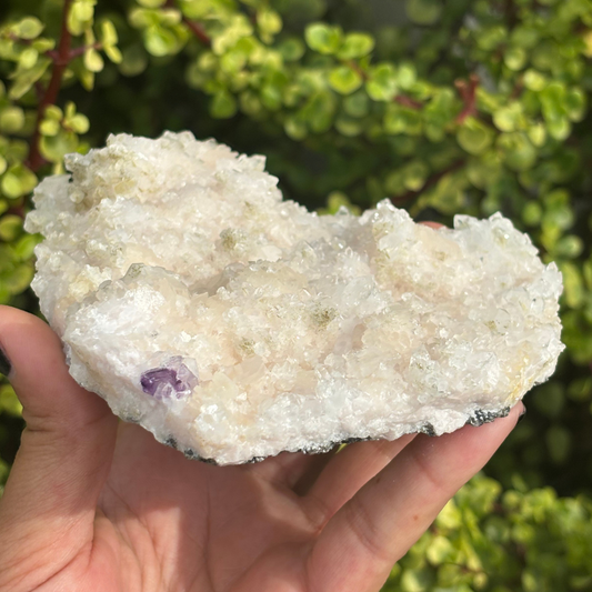 Manganoan Calcite with Purple Fluorite (UV Reactive)