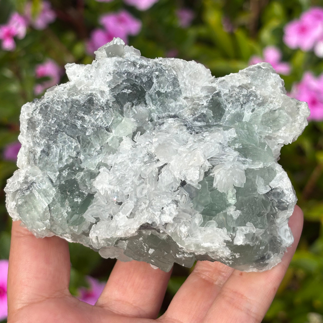 Sugar Fluorite with Calcite Specimen