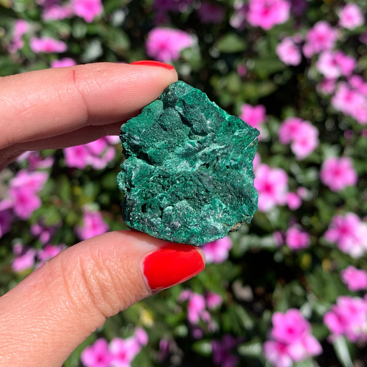 Natural Fibrous Velvet Malachite Specimen