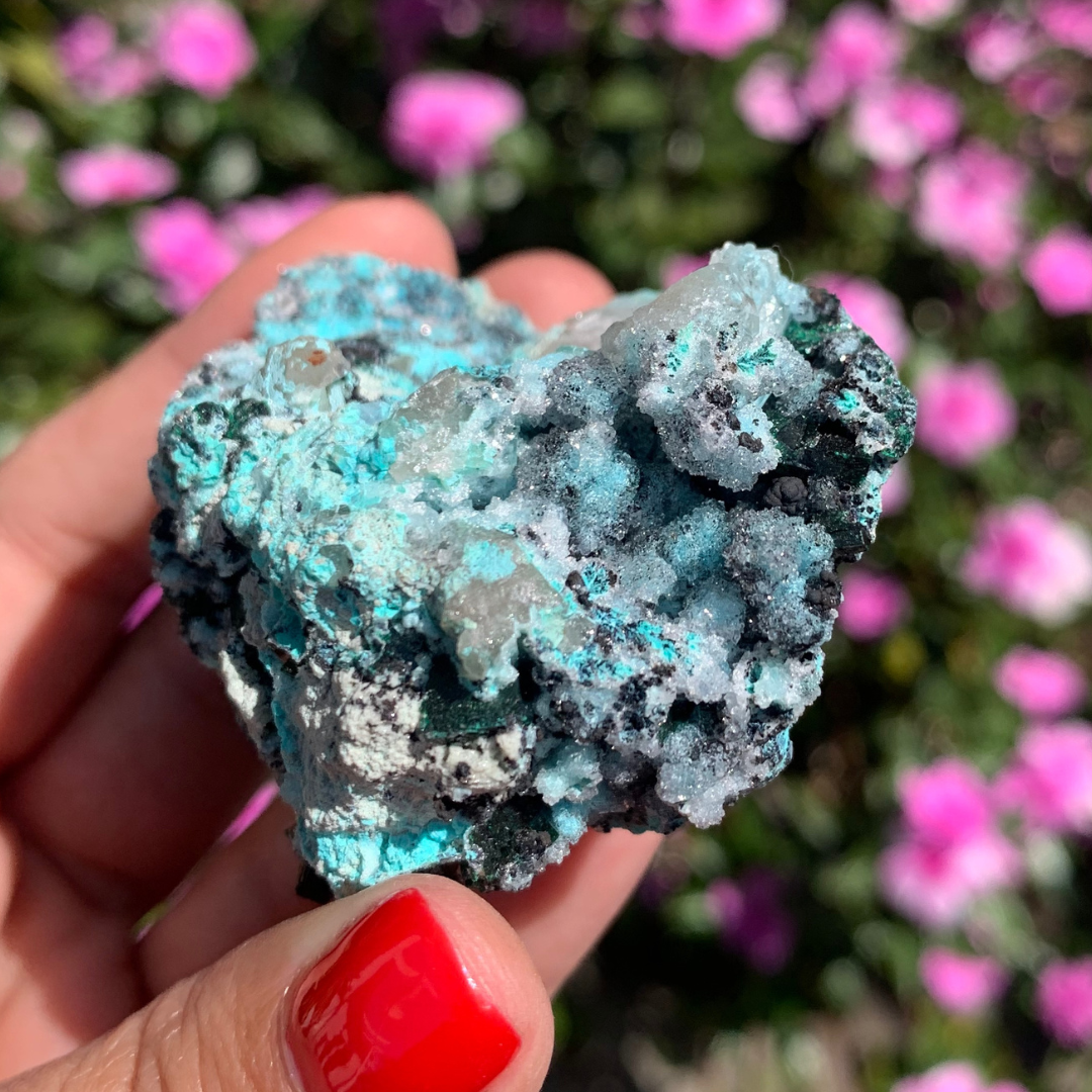 Chrysocolla Drusy with Malachite Specimen