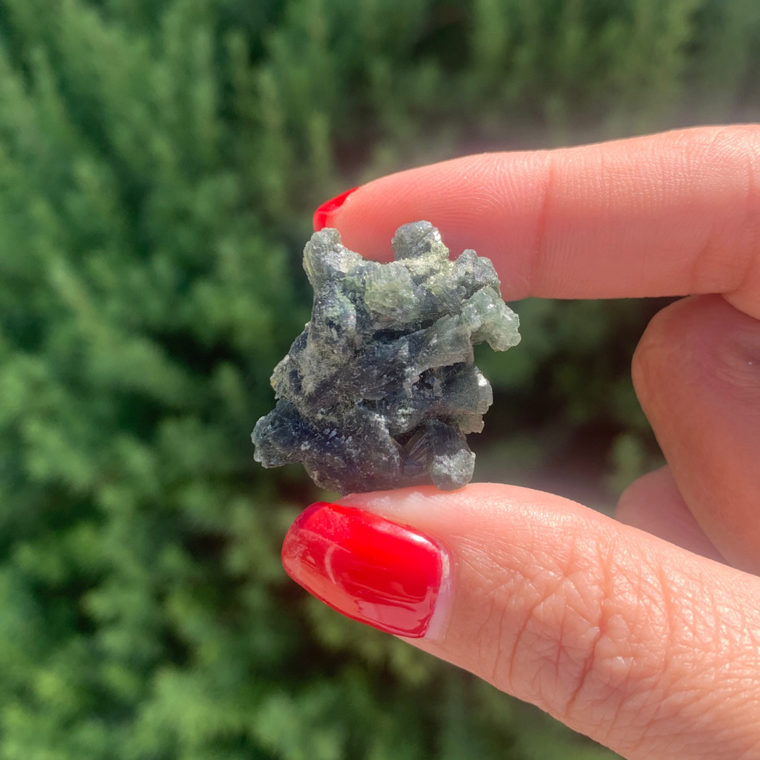 Green Prehnite and Epidote Cluster