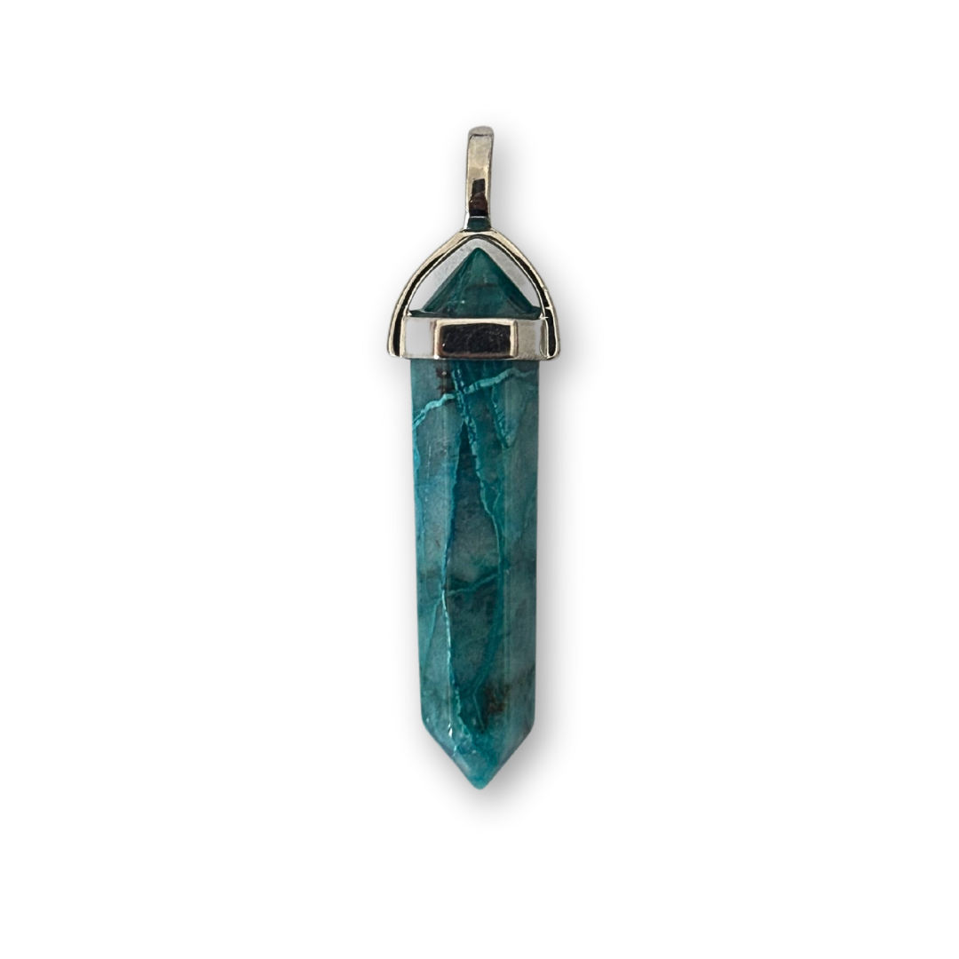 Chrysocolla Double Point Pendant