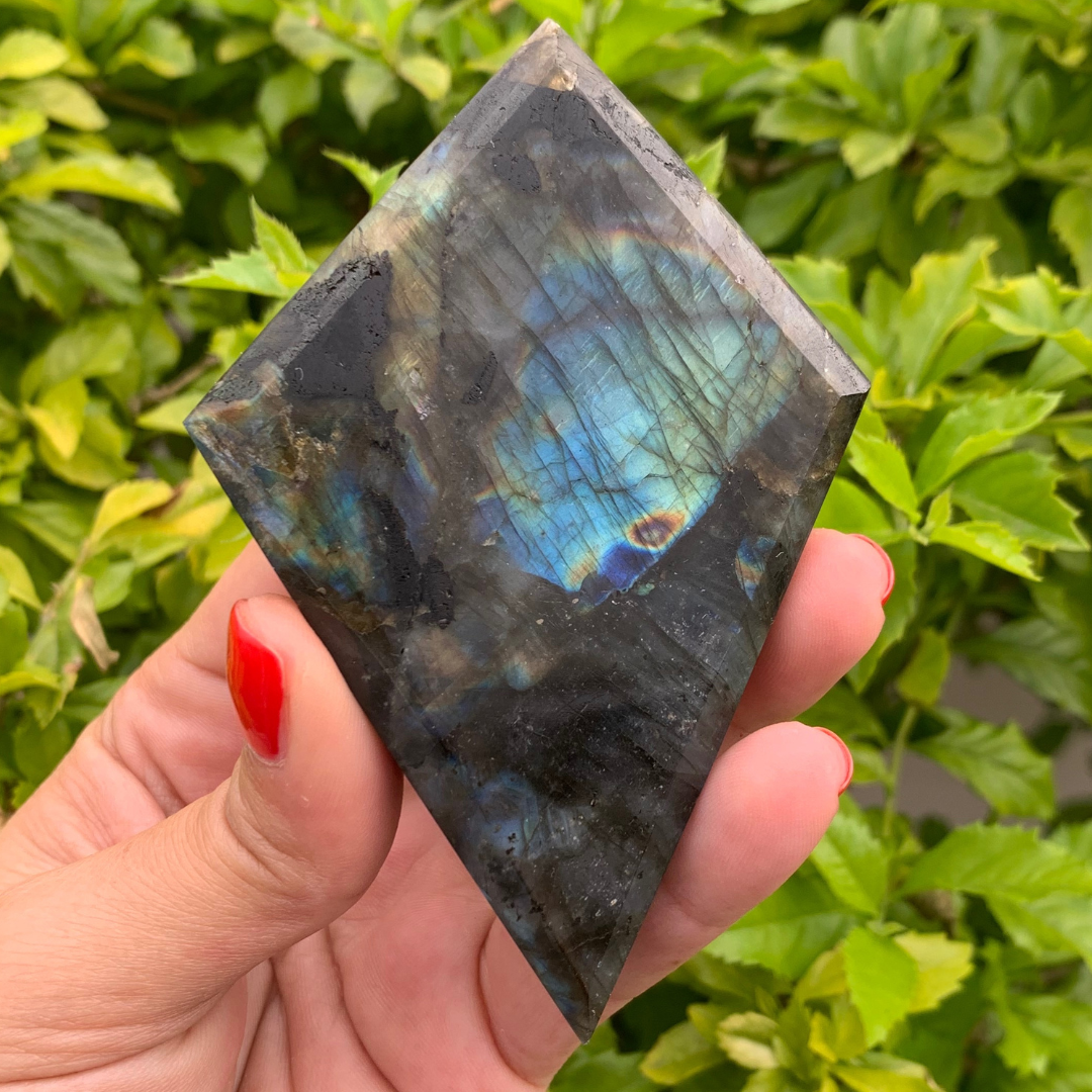 Labradorite Polished Rhomboid with Stand