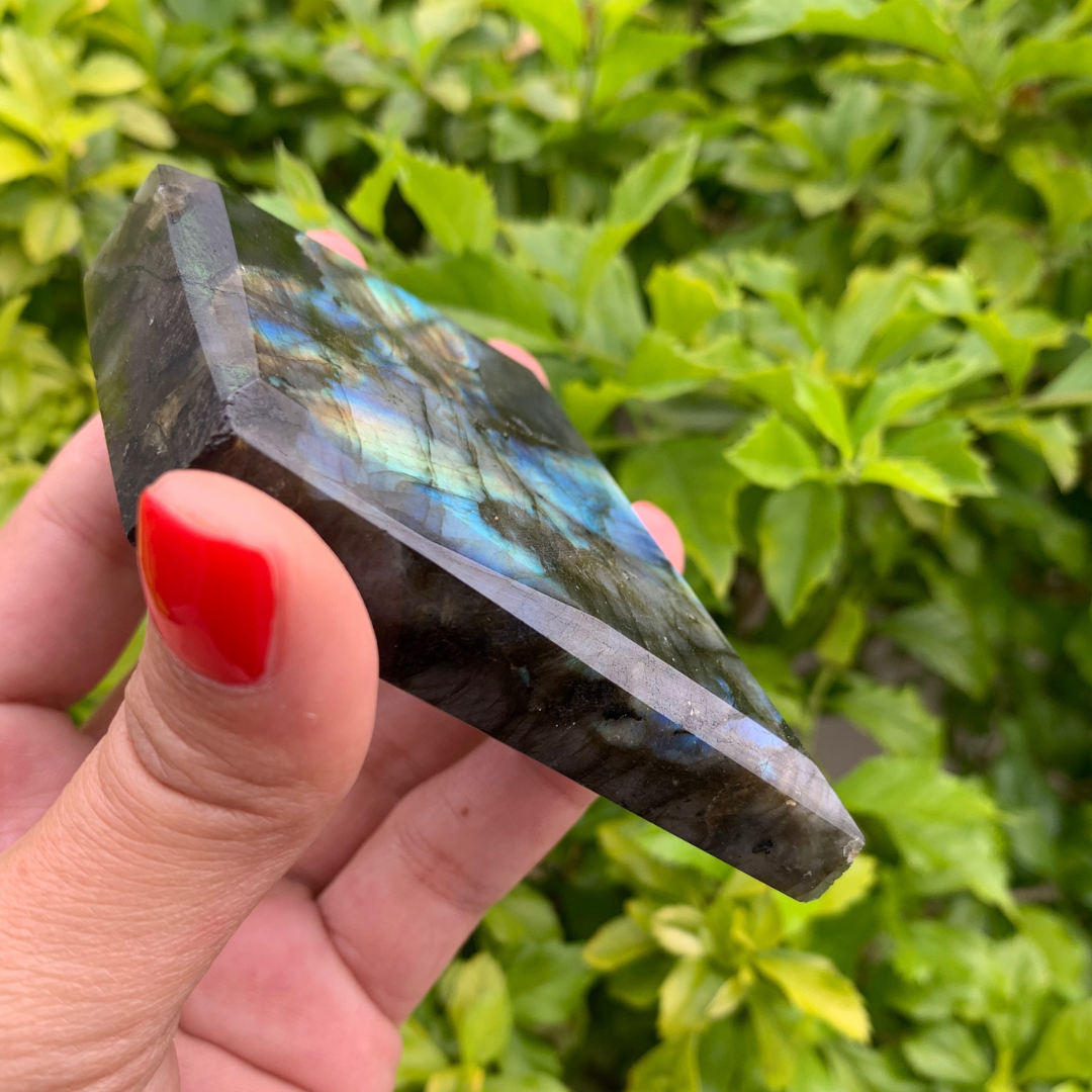 Labradorite Polished Rhomboid with Stand