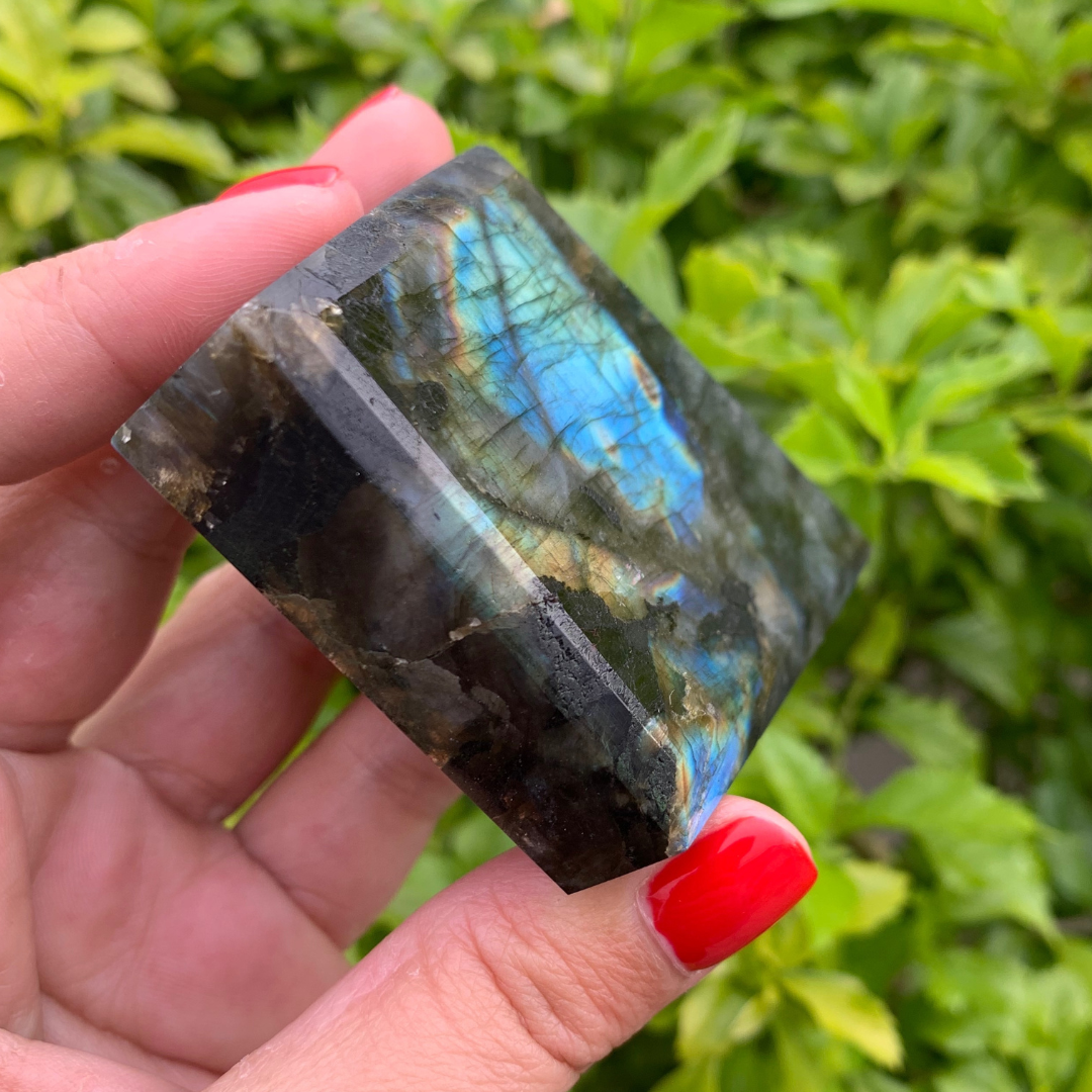 Labradorite Polished Rhomboid with Stand