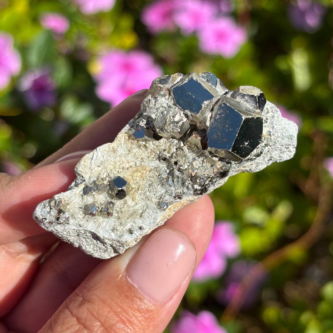 Clear Quartz with Pyrite Cluster