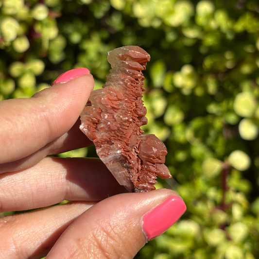 Red Calcite Feathered Specimen