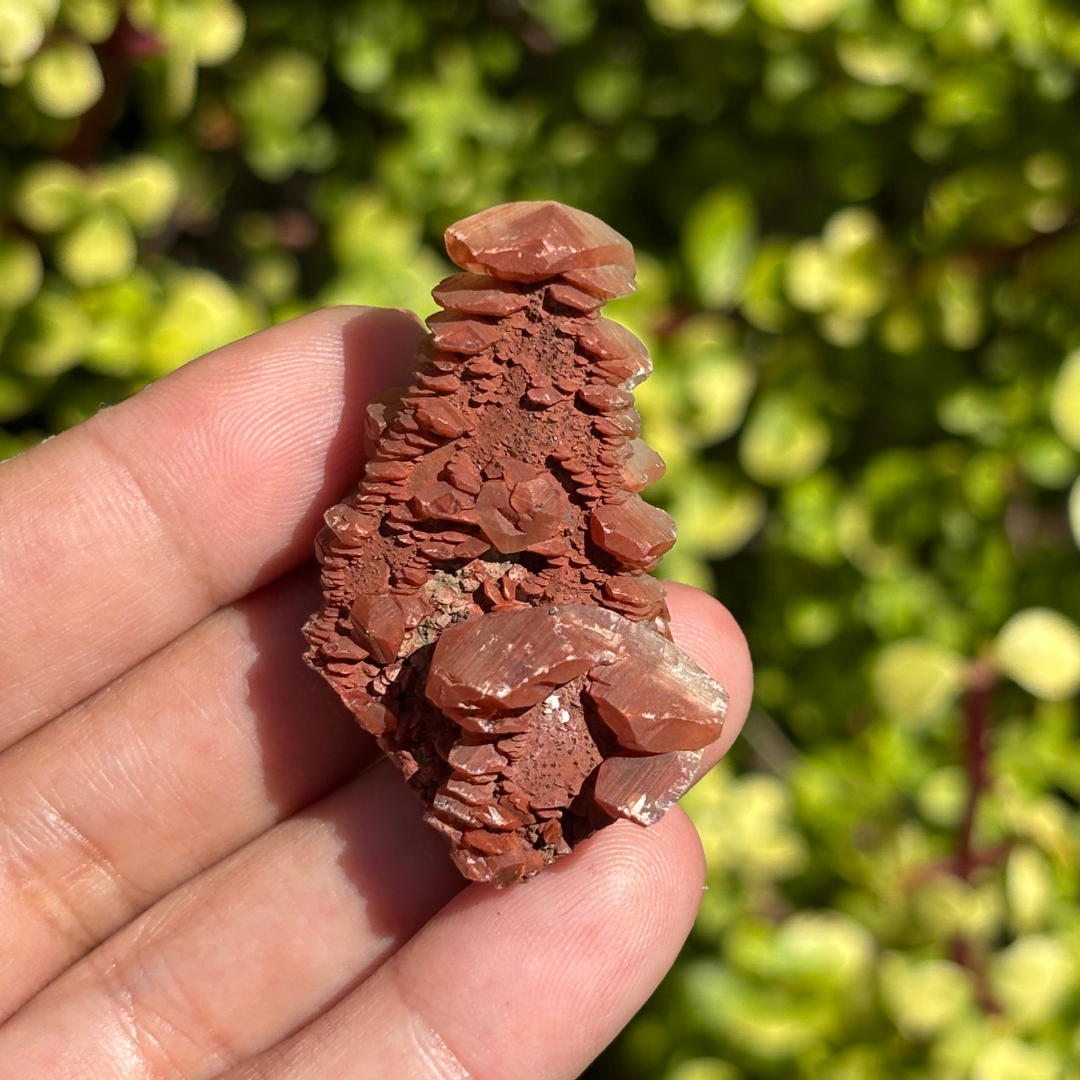 Red Calcite Feathered Specimen