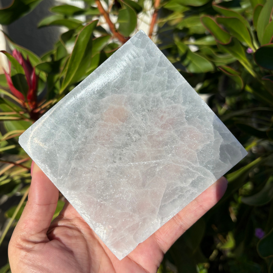 Selenite Square Charging Plate - 10cm