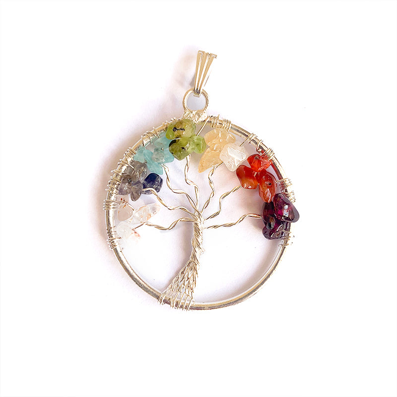 Tree of Life Wired Chakra Pendant