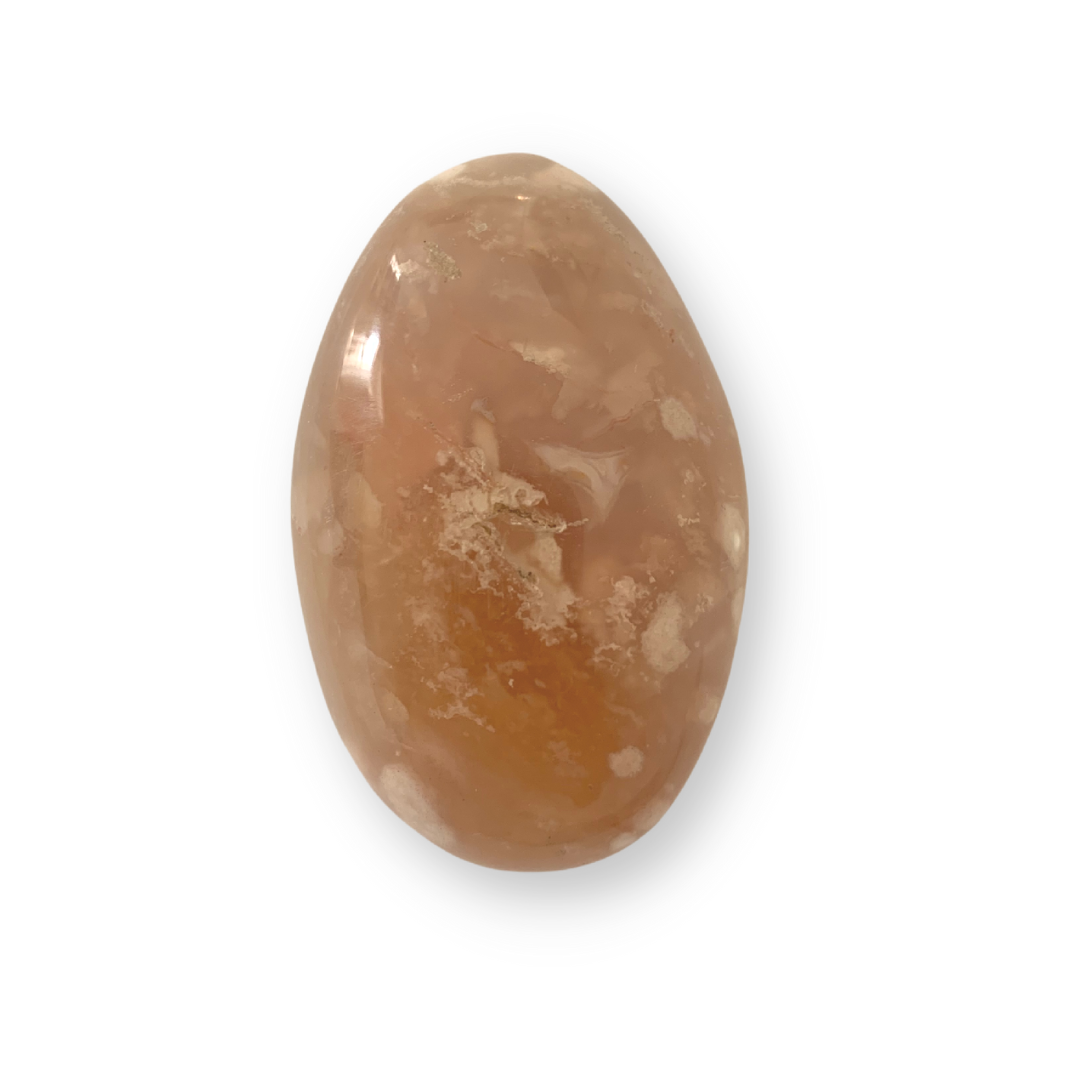 Flower Agate Polished Palm Stone 154g