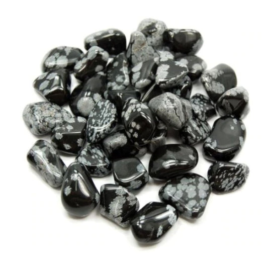 Snowflake Obsidian Tumbled Stones