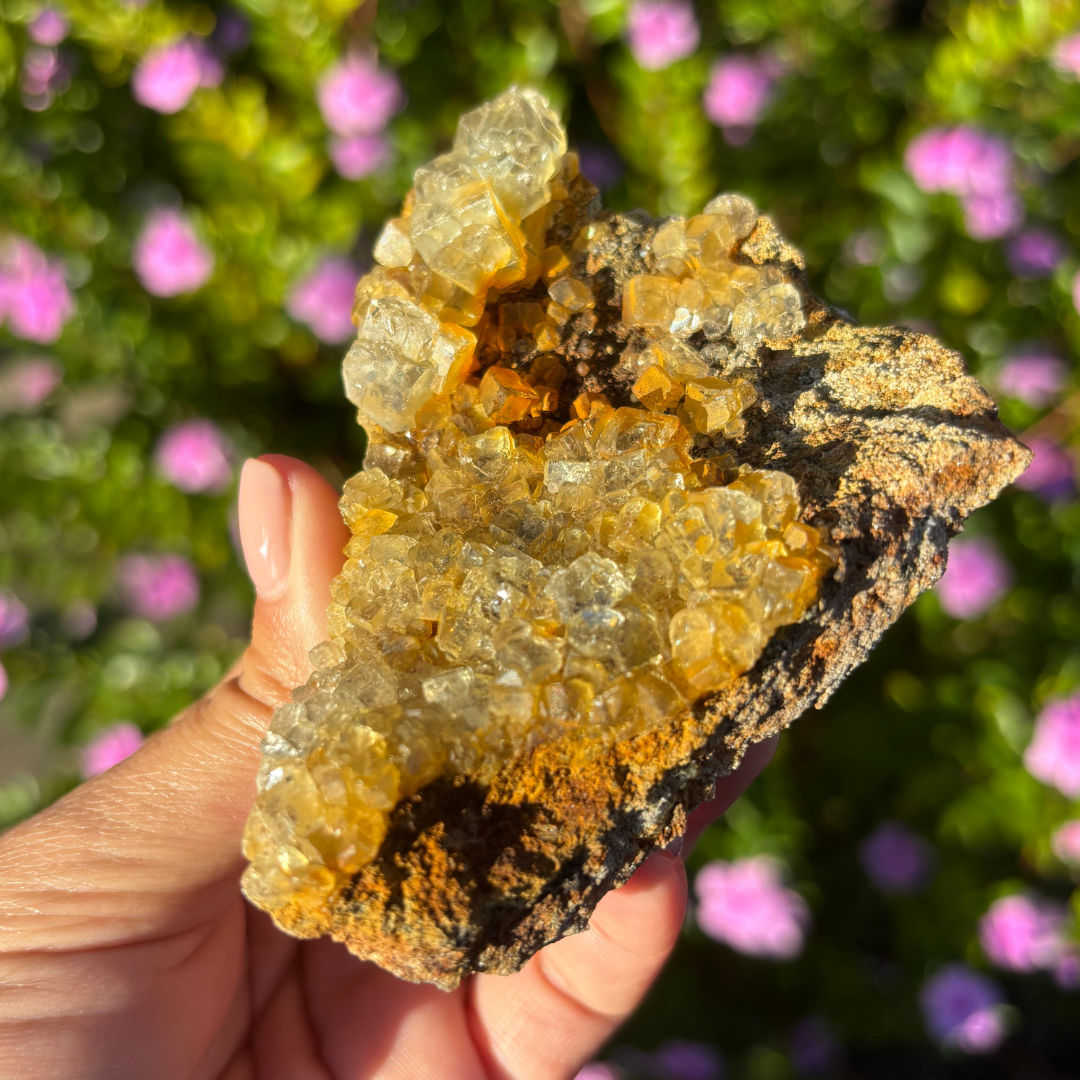 Glassy Clear Fluorite Cluster