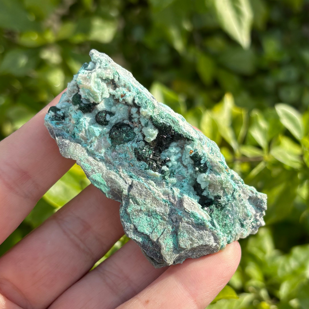 Chrysocolla Drusy with Malachite Specimen