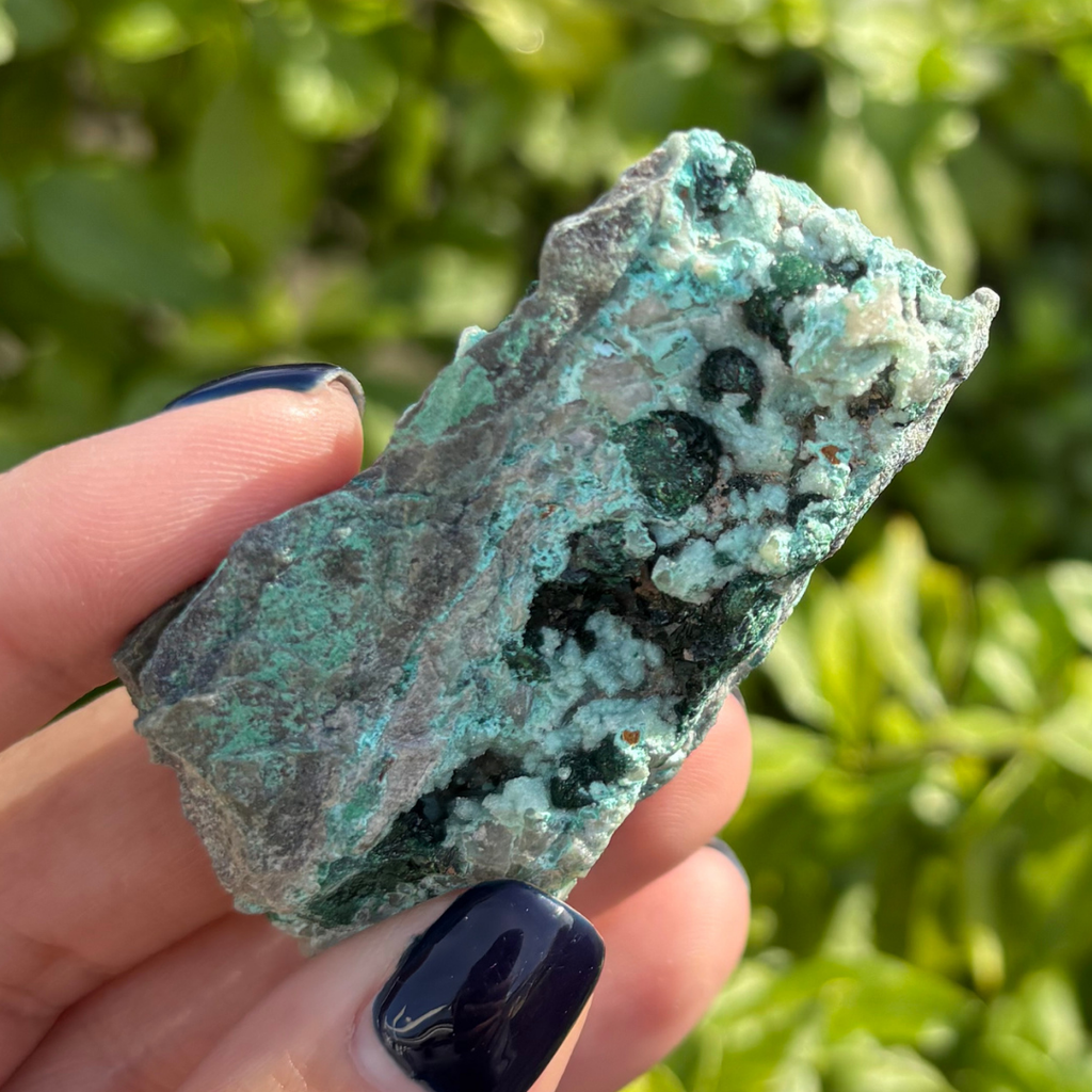 Chrysocolla Drusy with Malachite Specimen