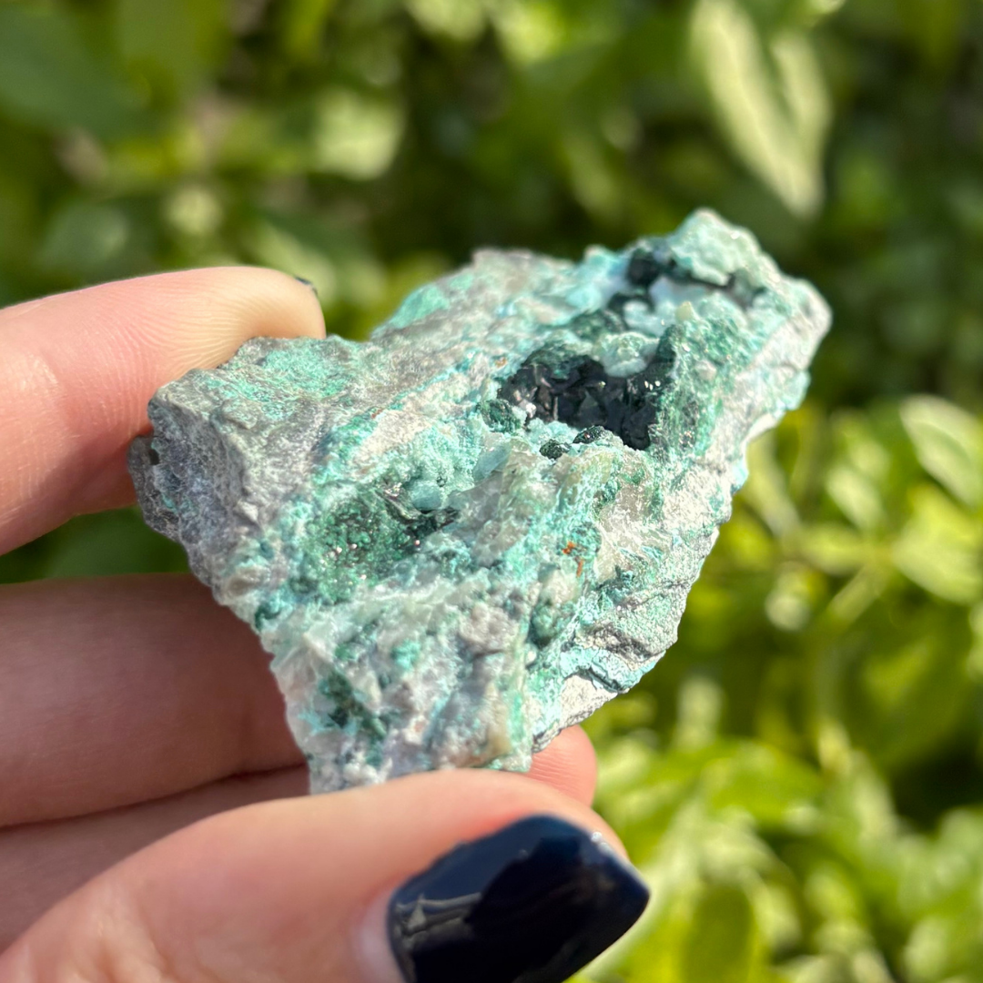 Chrysocolla Drusy with Malachite Specimen