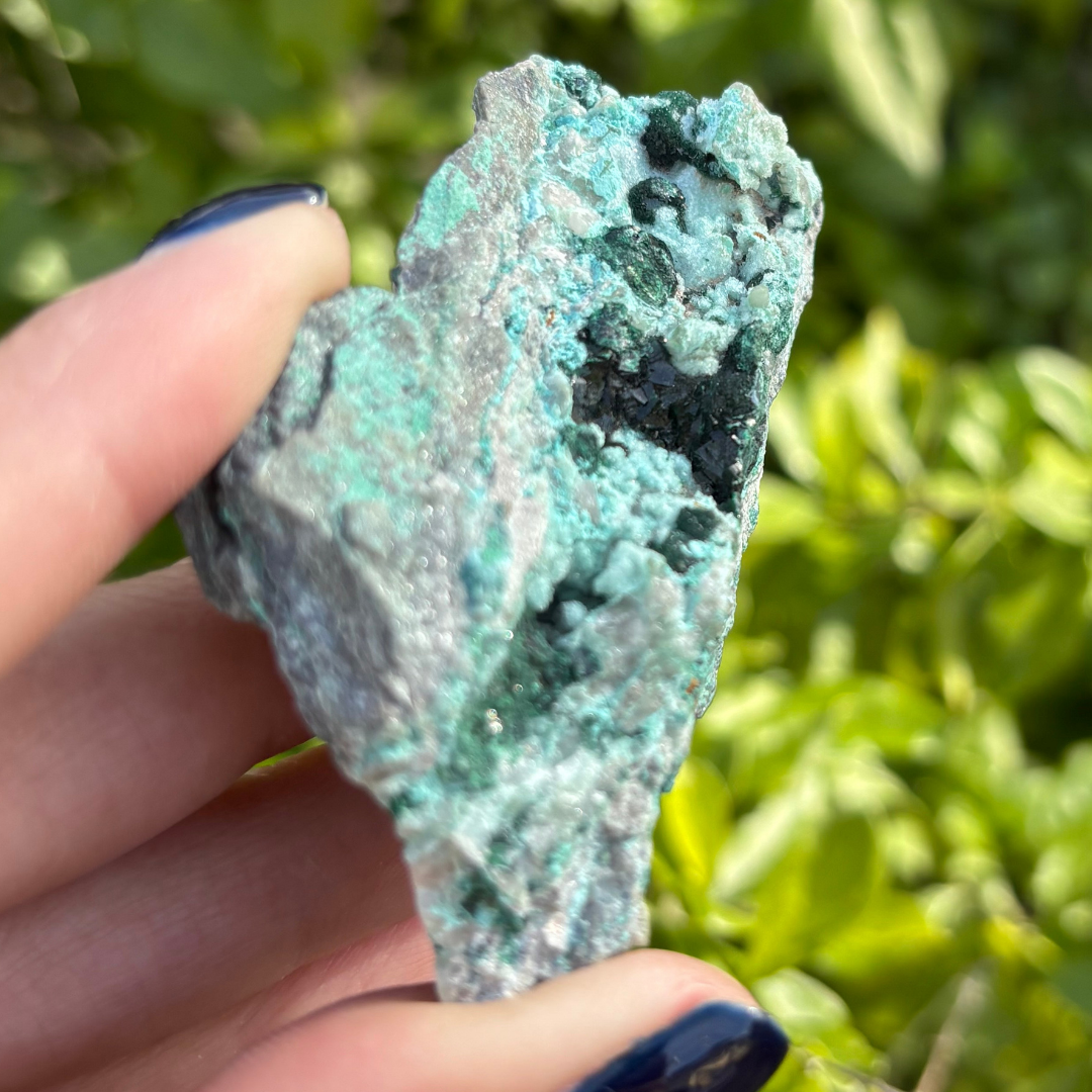 Chrysocolla Drusy with Malachite Specimen