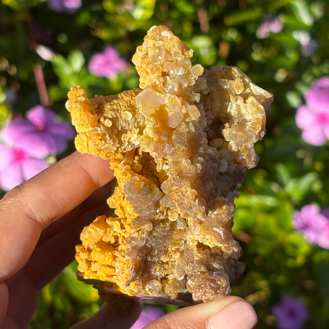 Calcite with Orpiment Specimen (Collectors Specimen)