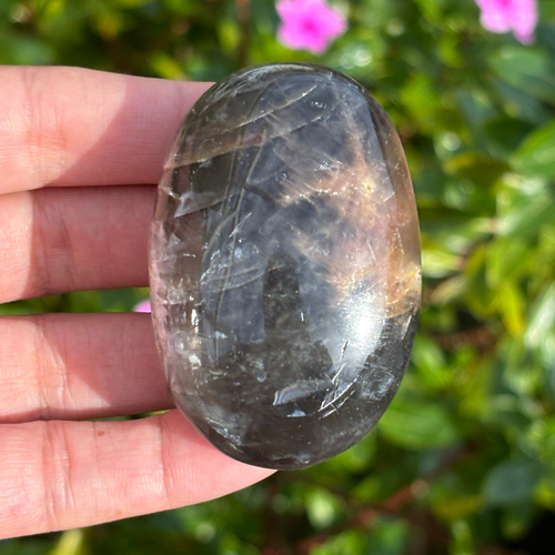 Black Moonstone Palm Stone