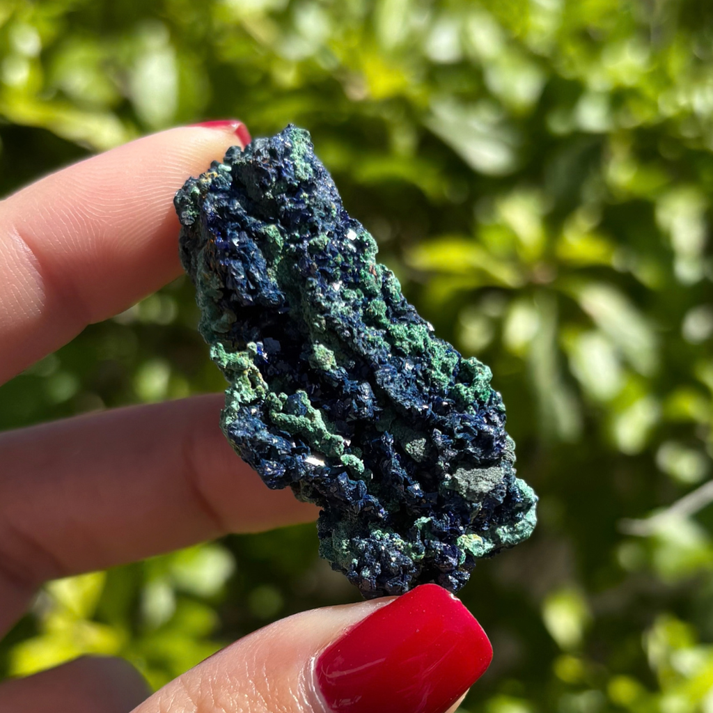 Gemmy Azurite with Malachite Specimen