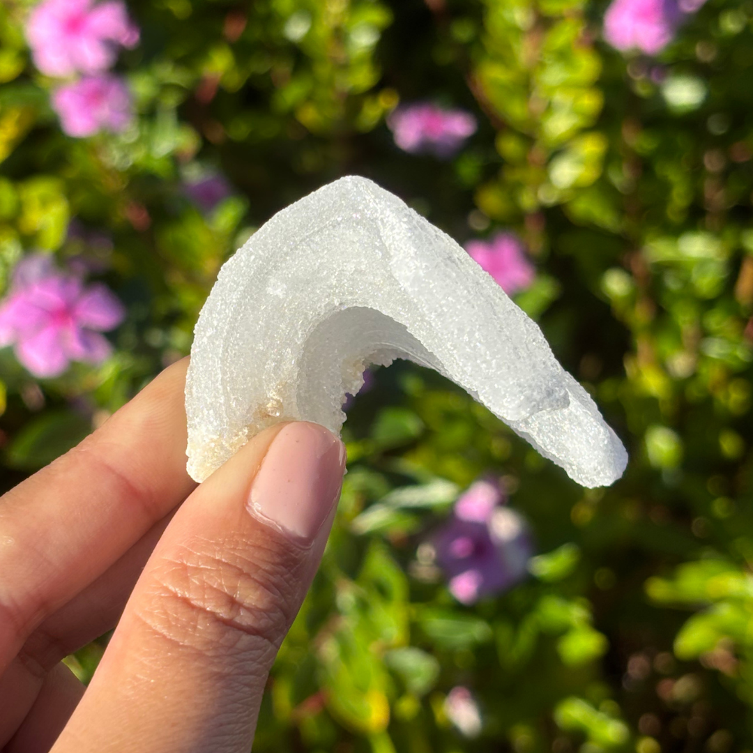 Curved Gypsum Selenite - Super Sparkly (UV Reactive)