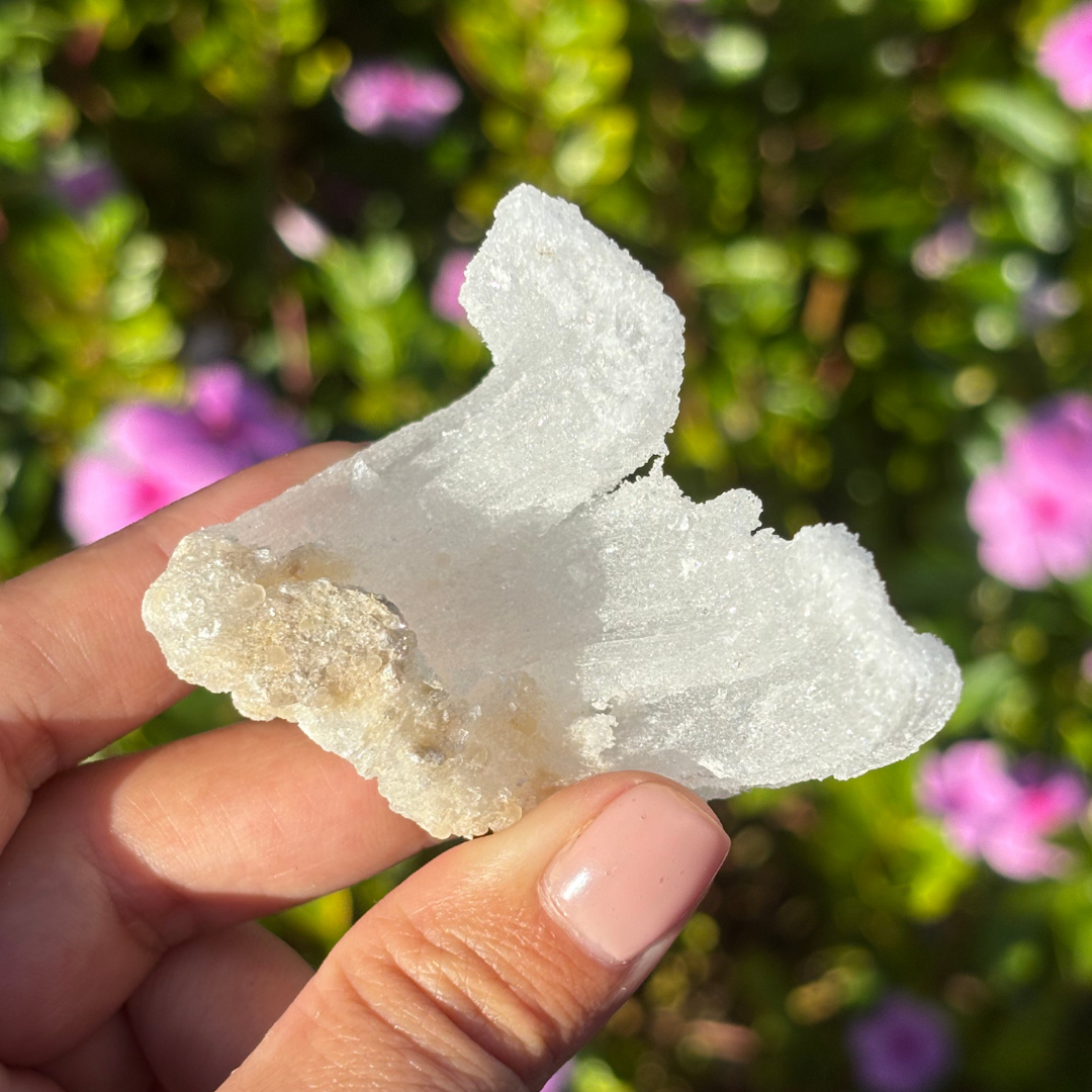 Curved Gypsum Selenite - Super Sparkly (UV Reactive)