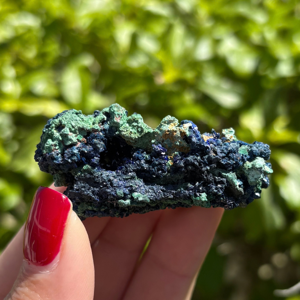 Gemmy Azurite with Malachite Specimen
