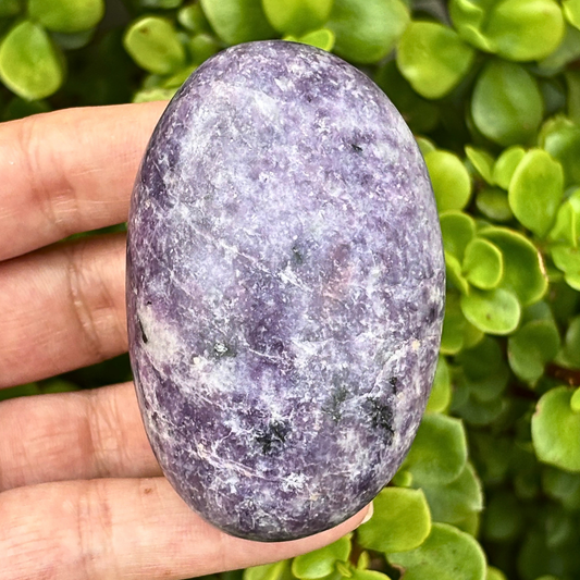 Lepidolite Palm Stone - Large