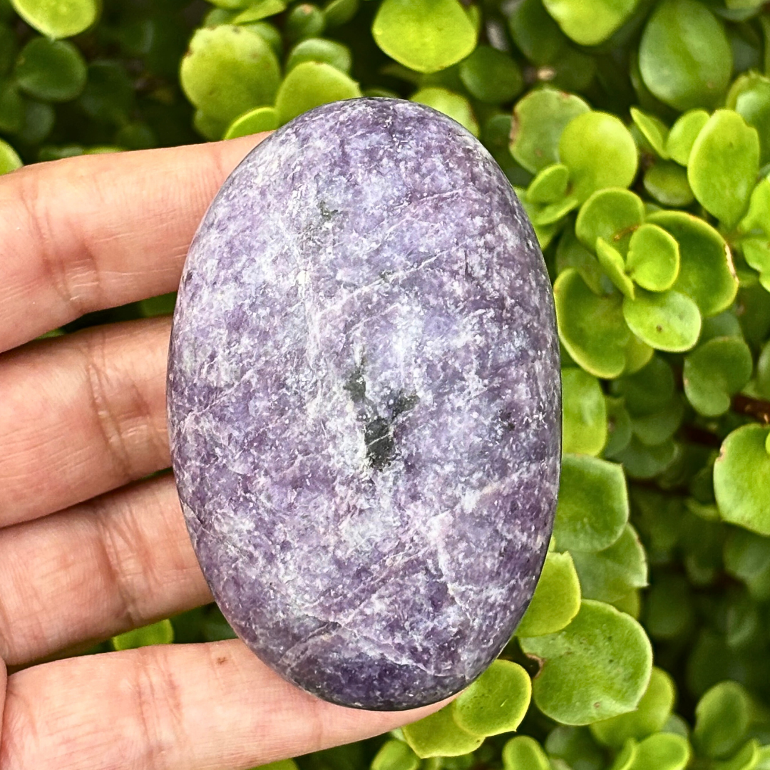 Lepidolite Palm Stone - Large
