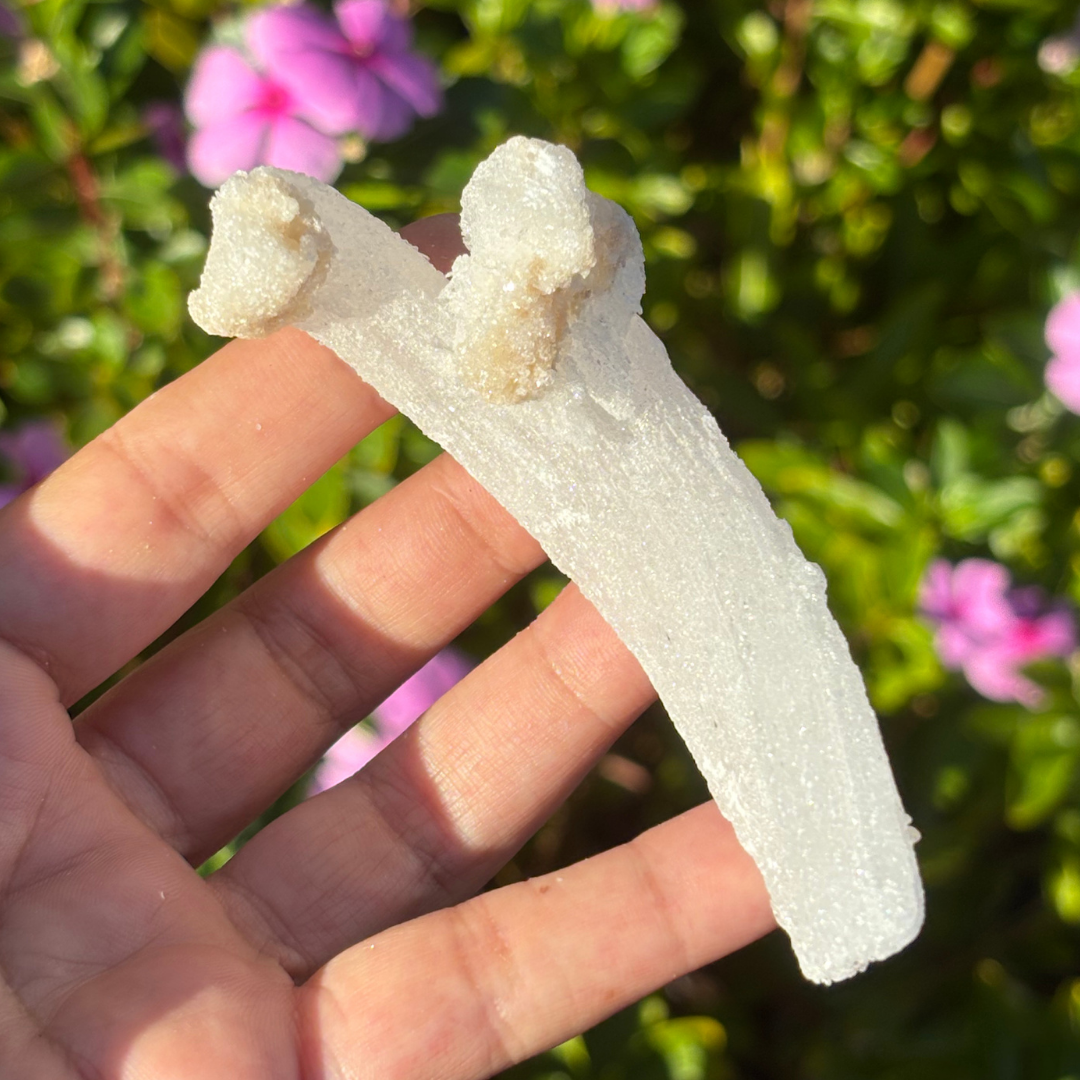 Curved Gypsum Selenite - Super Sparkly (UV Reactive)