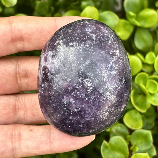 Lepidolite Palm Stone - Large