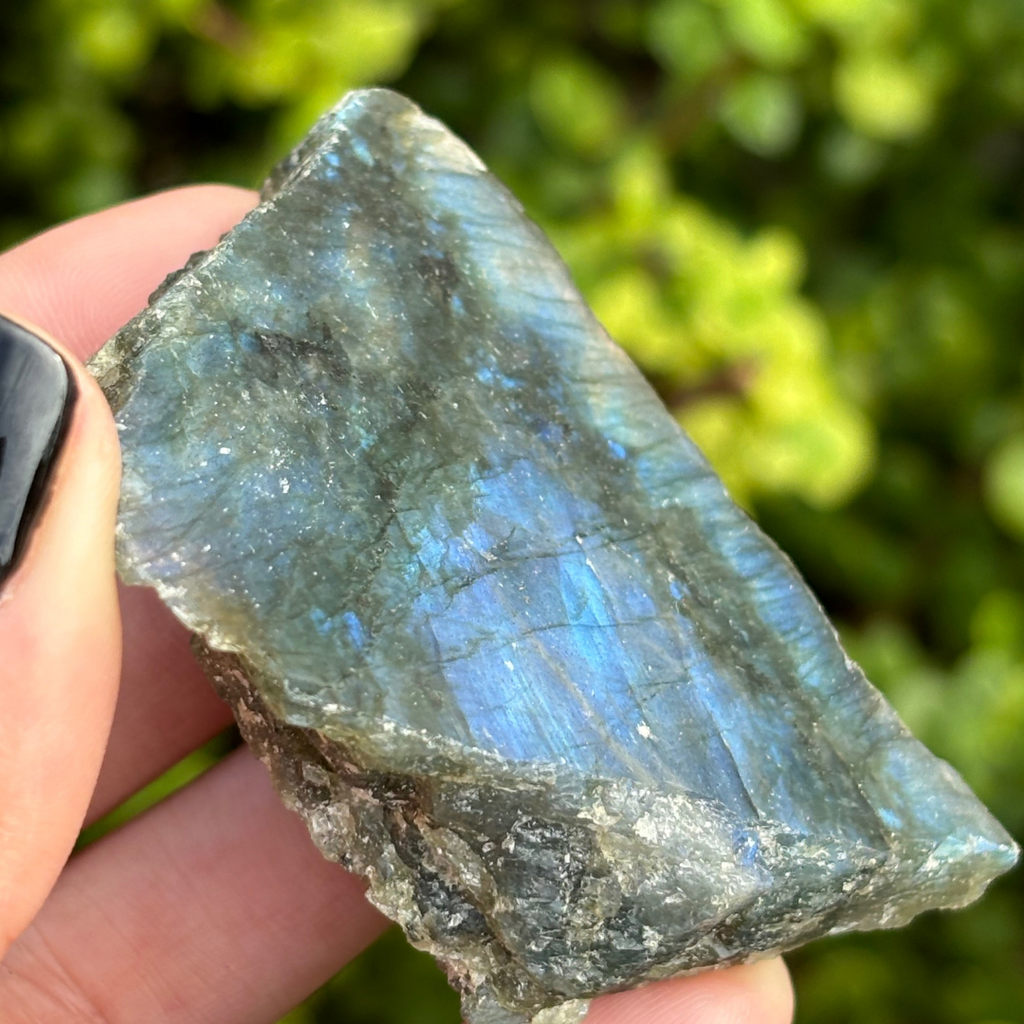 Labradorite Half Polished Piece