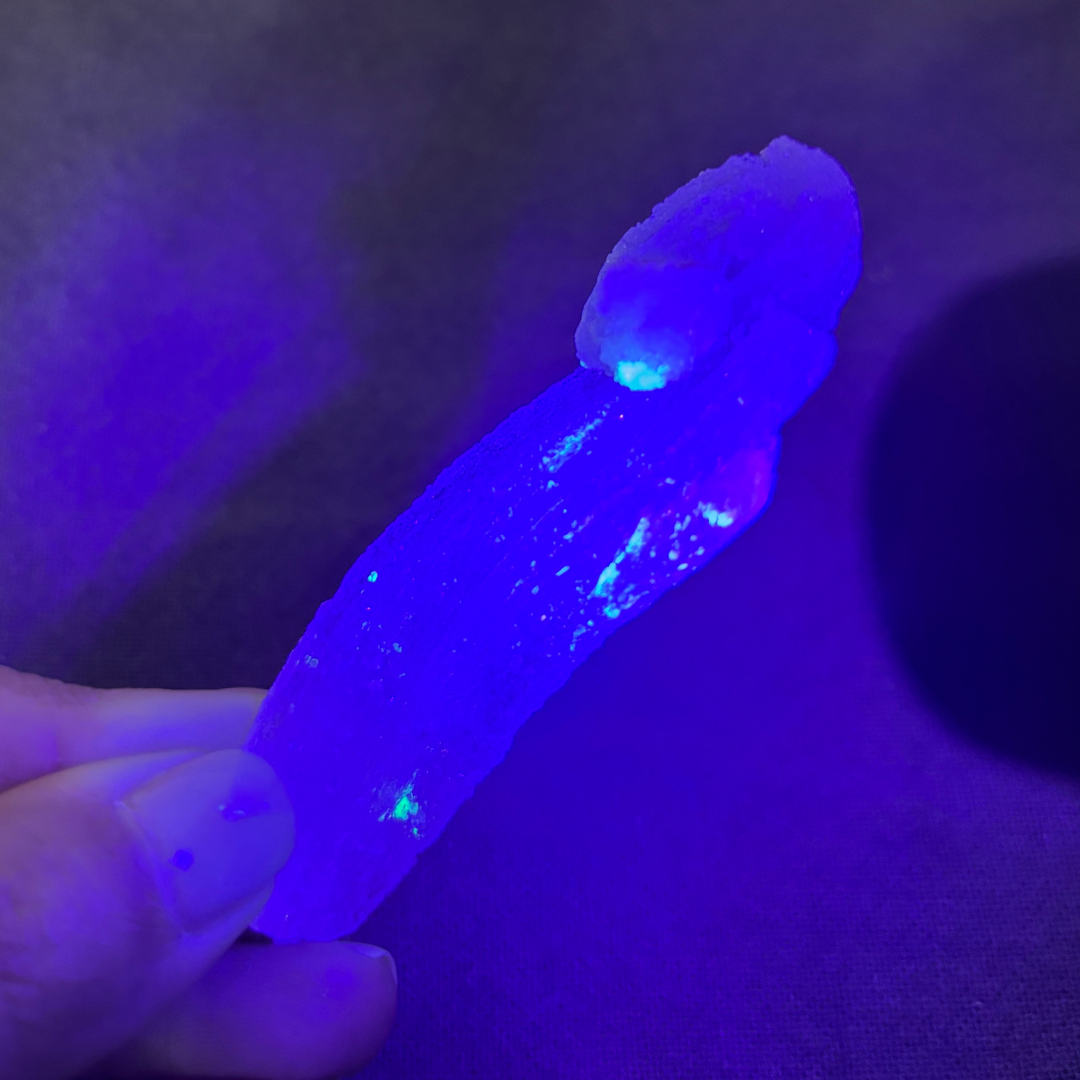 Curved Gypsum Selenite - Super Sparkly (UV Reactive)