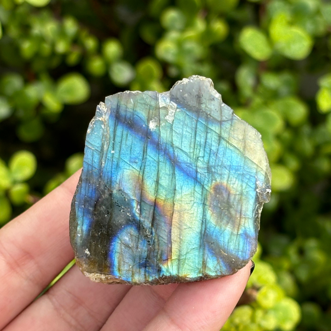 Labradorite Half Polished Piece