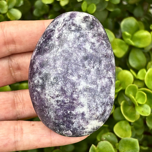 Lepidolite Palm Stone - Large