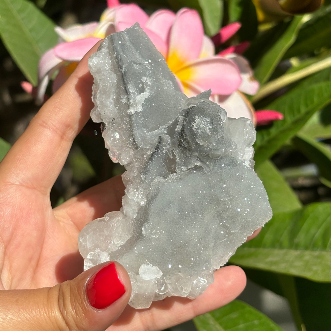 Calcite with Sugar Quartz Specimen A Grade