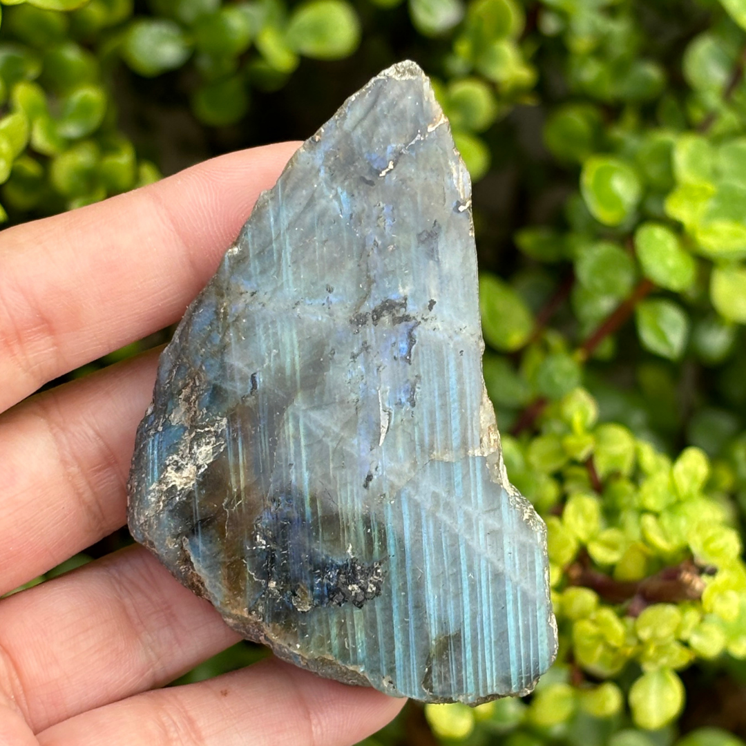 Labradorite Half Polished Piece